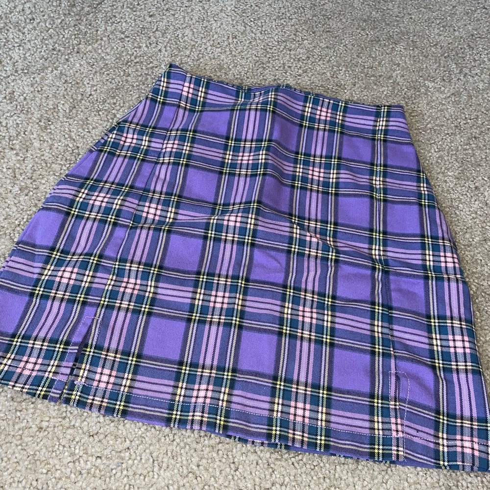 brandy plaid skirt super in back
